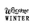 Handwriting lettering Welcome Winter Royalty Free Stock Photo